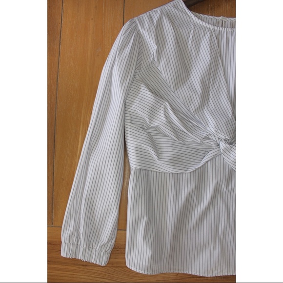 Zara Girls Knotted Striped Long Sleeve Top 11-12 - Picture 2 of 8